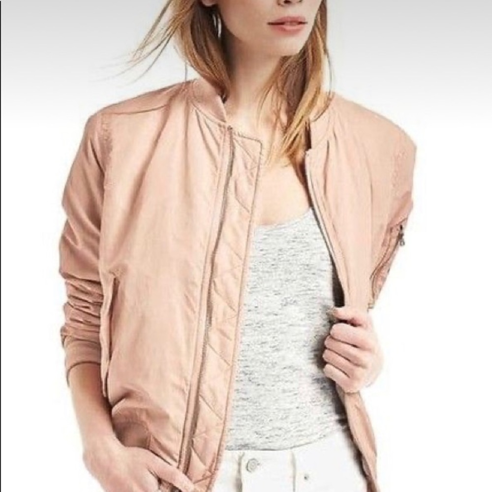 Gap pink bomber puffer jacket Medium Petite